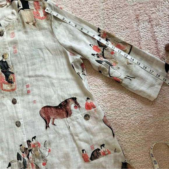 Soft Surroundings Song Dynasty Button Front Tunic Cardigan Size Large - Picture 9 of 11